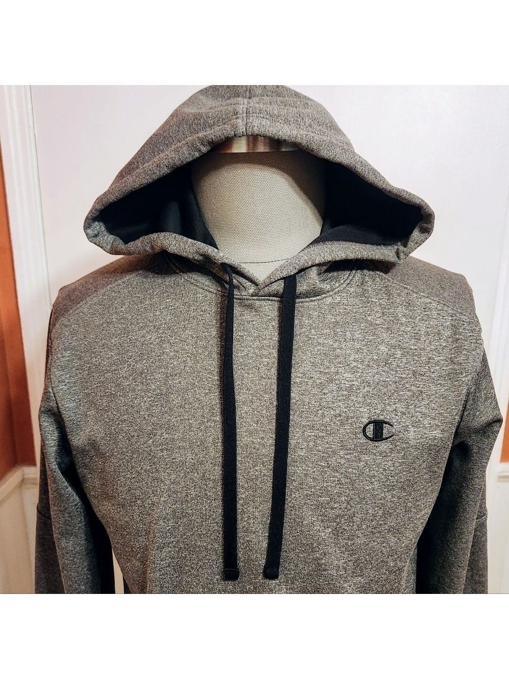 Champion Men's Hoodie Sweatshirt Heather Gray Medium - Picture 2 of 10